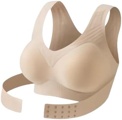 Posture Corrector Bras Women Front Closure Cross Back Wireless Posture Bra
