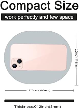 Small Mouse pad, Portable, Waterproof Non-Slip Rubber Bottom, Suitable for Wireless Mouse, Laptop Keyboard Tray for Both Men and Women, Office Travel Grey 5.5x7.5in