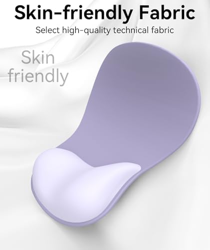 eulps Mouse Pad with Gel Wrist Rest, Ergonomic Comfortable Computer Wrist Support for Laptop, Pain Relief Mousepad with Non-Slip PU Base for Office & Home (02Purple)