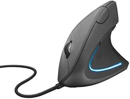 Trust Verto Wired Vertical Ergonomic Mouse with LED Illumination, Black