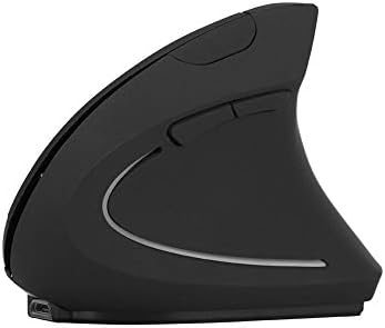 Weiyirot Black Ergonomic Design Vertical Mouse, High Precision Control 2.4GHz Wireless Mouse, Game for Home Office Computer