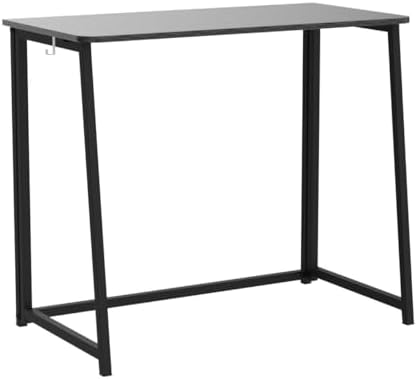 WOHOMO Folding Desk, 39.4" Foldable Computer Table for Small Spaces, Black