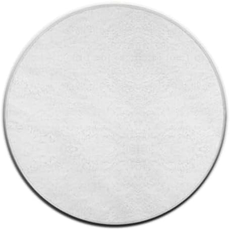 Large Round Area Rug Home Decor Modern Bathroom Rug Kitchen Office Circle Rug for Living Room Sofa Circle Cute Mat White, 60inch