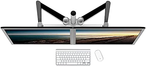 VERSADESK OmniView Dual Monitor Stand - Height Adjustable Arms for 24"-27" Screens - Desk Mount with 360° Rotation - VESA Compatible - Each Arm Supports up to 15lbs | Black