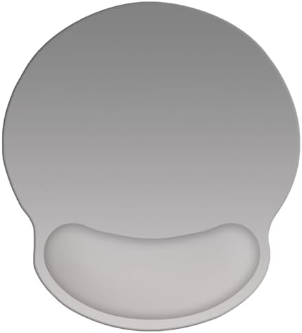 Mouse Pad with Wrist Rest Support, Ergonomic Gaming Mouse Pad with Non-Slip PU Base for Computer, Laptop, Office and Home, Easy Typing & Pain Relief (Gray)