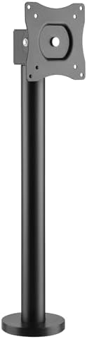 Mount-It! Fixed Height POS Monitor Mount – 19.7” Monitor Pole Mount for Retail Checkout Counters and Point of Sale Systems, Bolt-Down Base, VESA 75x75 & 100x100, Fits 13–32” Monitors, 33 lb Capacity