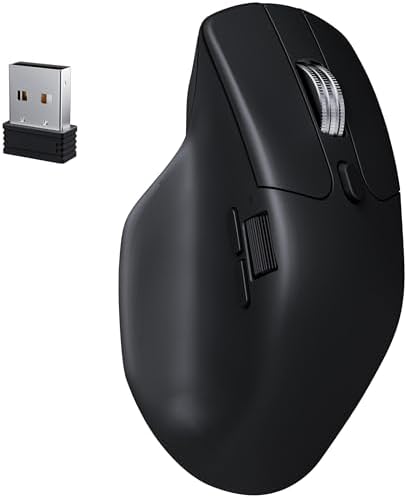Keychron M6 8K Wireless Gaming Mouse, 2.4G/Bluetooth/Wired, PixArt 3950 Sensor, 8000Hz Polling, Silent Clicks, 5 On-Board Memory Profiles for Plug & Play, Programmable for Mac/Win/Linux – Black