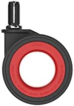 Office Chair Wheels 5-Pack Hubless 1000lb Hardwood Casters Red Okina Mu