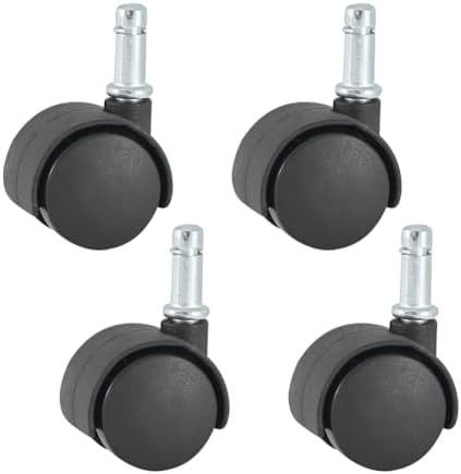 4 Pcs M8 1 Inch Circlip Stem Caster Wheels Plastic Swivel Casters Small Furniture Swivel Wheels File Cabinet Caster Wheels Table Shelf Casters Office Chair Casters