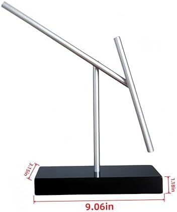 CulinaryEdge Kinetic Energy Sculpture, Double Pendulum Metal Desktop Art Decor, Battery Powered Moving Sculpture for Office, Home and Studio