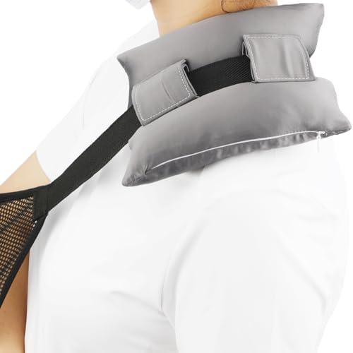 Satin Neck Pad Strap Cushion for Arm Sling Pillow Comfort Support Padding Rotator Cuff Replacemet Surgery Elbow Brace Carry Padded Cover Broken Wrist Hand Injury, Dark Gray
