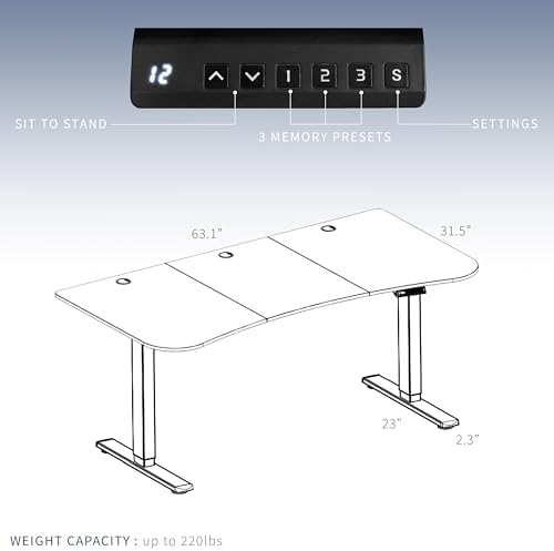 VIVO Light Wood 60 x 24 in Standing Desk, DESK-KIT-E2W1C