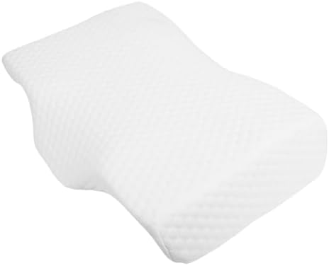 banapoy Cervical Neck Pillow, Memory Foam Ergonomic Cervical Neck Support Sleeping Pillow Slow Rebound with Washable Cover, Four Zones for Side Back Stomach Sleepers (White 52 * 30 * 10)