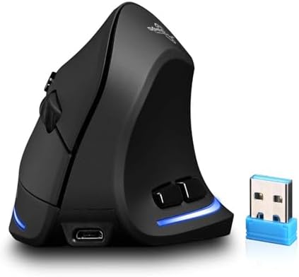 Zeerkeer Vertical Gaming Mouse Vertical Ergonomic Mouse with Adjustable DPI for Gamer/PC/Laptop/Desktop (Wireless)