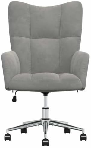 Velvet Relaxing Chair, Swivel Office Seat, Adjustable Height