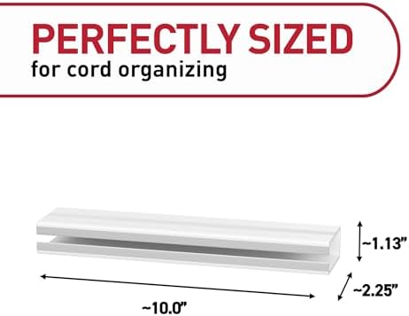 Command Cord Organizer Channel, 1 Channel, 8 Large Strips