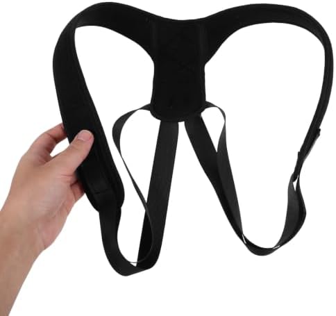 Adjustable Posture Corrector Back Brace for Office Workers, Black