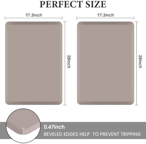 HappyTrends 2 PCS Kitchen Mat Cushioned Anti-Fatigue Floor Mat