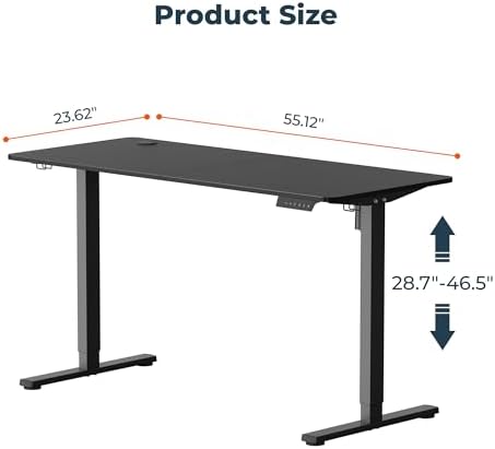 55''x 24'' Standing Desk Electric Adjustable for Home Office