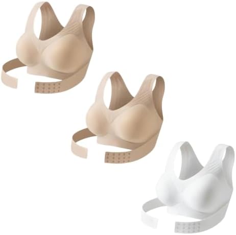 Posture Corrector Bras Women Front Closure Cross Back Wireless Posture Bra