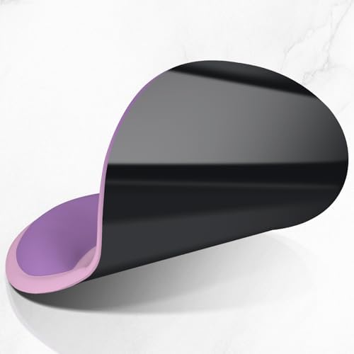 ITNRSIIET Ergonomic Mouse Pad with Comfort Gel Wrist Rest, Non-Slip PU Base, Smooth Textured Surface, Reduces Hand Fatigue & Wrist Pain, 8.7 x 7.2 Inch for Office Gaming Home, Purple Pink