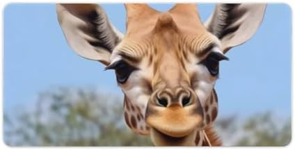 Animal Giraffe Stretching Head Long Neck Closeup Cute Large Mouse Pad Gaming Mousepad Desk Pad for Keyboard and Mouse Mat Non-Slip Base 30x60cm, Style