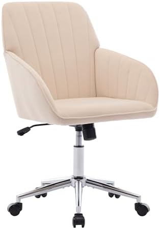 Ergonomic Office Chair with Memory Foam Cushion and Silver Swivel Base