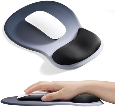 EooCoo Mouse Pad with Gel Wrist Rest, Ergonomic Mousepad Wrist Alignment