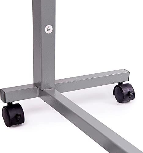 Vaunn Medical Adjustable Overbed Bedside Table with Wheels (Hospital and Home Use)