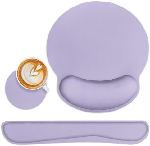 Britimes Ergonomic Mouse Pad Set with Wrist Rest, Purple