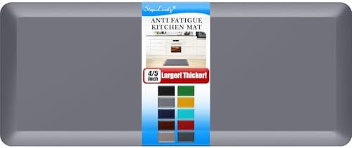 4/5 Inch Thick Kitchen Mat - Cushioned Anti Fatigue Mat for Kitchen Floor