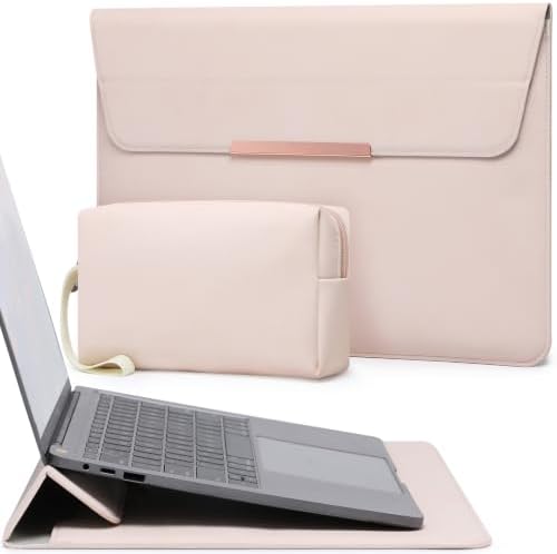 HYZUO 15-16 Inch Laptop Sleeve Case Bag with Stand, Apricot
