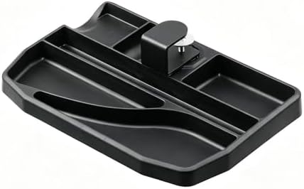 Clamp-On Under Desk Organizer, 360° Swivel Tray & 5-Height Keyboard Tray, No-Drill Mount, Hidden Mouse Pad Storage, Fits 0.59-1.57" Desks, Black/Gray-White, Black, Single Storage Tray