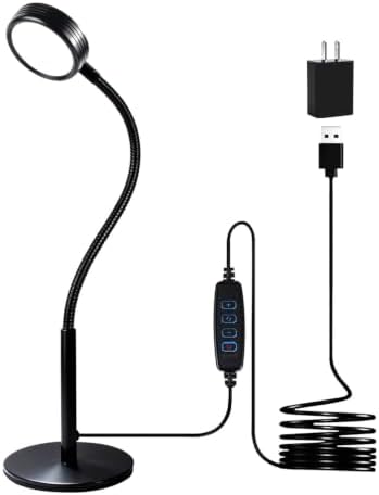 6W LED Desk Lamp with Gooseneck and US Adapter
