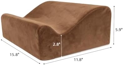 Work Foot Rest Under Desk,Ergonomic Footrest&Washable Cover Brown