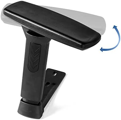 Frassie Height Adjustable Chair Armrest Pair, Gaming Boss Chair Arms Set Replacement,Black (3D)