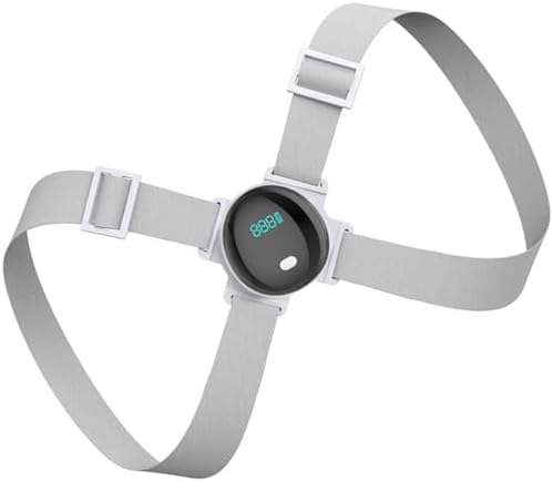 Veemoon Smart Posture Corrector Belt Electronic Posture Reminder Adjustable Back and Shoulder Hunchback Correction Support for Adults Gray