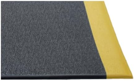 Guardian 24026001BY Soft Step Anti-Fatigue Floor Mat, Vinyl, 2'x 60', Black with Yellow Stripe
