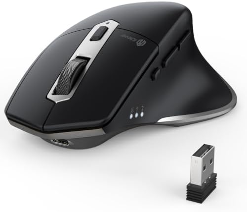 iClever Wireless Mouse, Dual-Mode (BT 5.1&2.4G) Bluetooth Mouse for Laptop