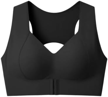 Posture Support Bras for Older Women Front Closure Crossback Wireless Bra Full Coverage Posture Correcting Bralette