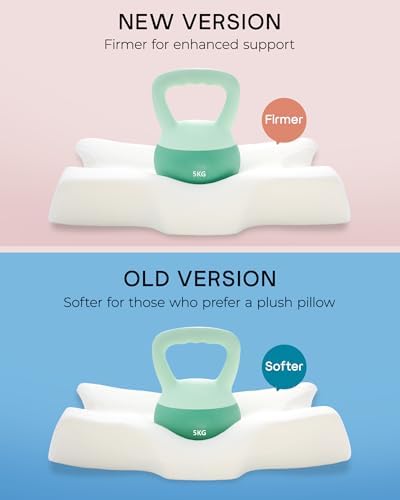 Elviros Cervical Memory Foam Pillows for Neck Pain Relief,Medium Firm