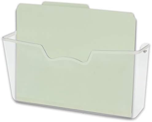 Simple Houseware Clear Wall Mount Pocket Hanging File Holder, 1-Pack