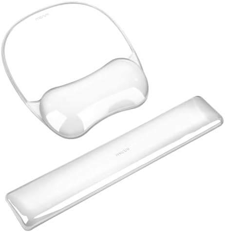 MOSISO Cooling Gel Wrist Rest Support for Mouse Pad&Keyboard Set, Clear