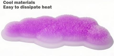 PU Gel Material Computer Keyboard Mouse Wrist Rest, Ergonomic Design, Relieving Typing Pain, Keyboard pad Supporting arm, Mouse pad Supporting Wrist, Anti-Skid PU Base, Office, Home, Games (Purple)