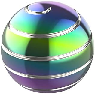 Kinetic Fidgets Desk Toy ADHD Stress Relief 1.77in Rainbow Silver