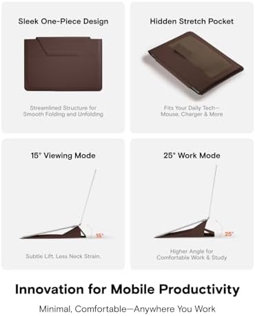 MOFT Laptop Carry Sleeve with Stand &Smart Storage for 14" Laptop for Work