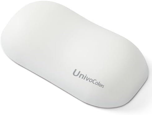 UnivoColors Design-Wave Wrist Rest, Artificial Sheepskin+Memory Foam+Ergonomic+Anti-Slip Gel, Resilience Support During Work and Gaming,Mouse Accessory,White