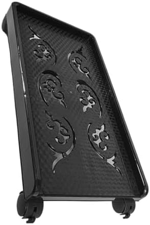Computer Tower Stand with Four Wheels and Sliding Tray Base