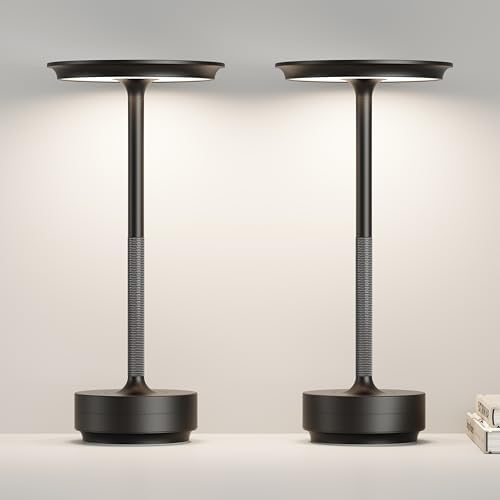LED Cordless Table Lamp Set of 2,Battery Operated lamp