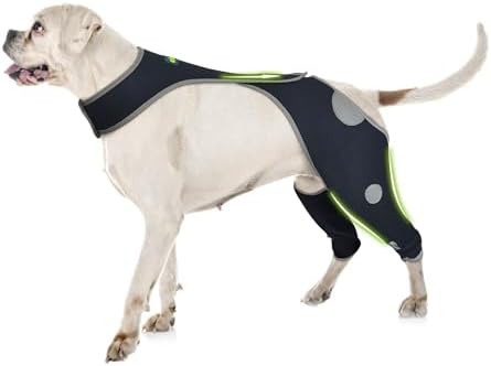 Dog Hind Leg Sleeve, Recovery Sleeve to Stop Licking & Protect Wounds - M